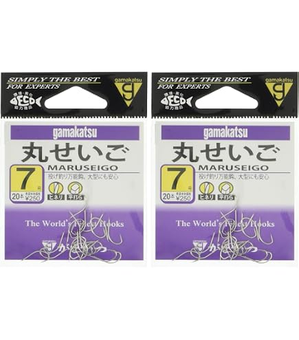 Amazon | がまかつ(Gamakatsu) ケン付丸セイゴ フック 白 10号 釣り針